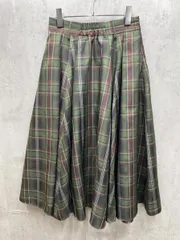 Miss Egg ミスエッグ チェック フレア スカート sizeS/黒ｘ緑 ■◇レディース