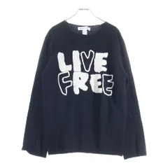 COMME des GARCONS SHIRT (コムデギャルソンシャツ) ウール ジャージー ゲージトゥエルブ リブフリー エンブロイダリー ニット セーター ブラック FN-N003のサムネイル