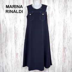 MARINA RINALDI サークル柄 ワンピース 半袖マリナリナルディ - メルカリ