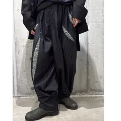 Kiko Kostadinov 21SS Anthonis Trousersヴァージンウールワイドデザイン切替ストライプスラックスパンツ 8069000128000のサムネイル
