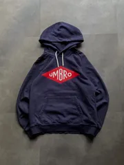 UMBRO アンブロ ロゴ プルオーバー パーカー L ネイビー フーディ