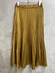 美品 URBAN RESEARCH Sonny Label アーバンリサーチサニーレーベル メタリック ロング プリーツ スカート sizeF/ゴールド ◇■レディース