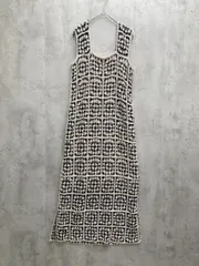 美品 Bab バブ クロシェ編み ノースリーブ レース ロング ワンピース sizeS/白ｘ黒  ■◆レディース