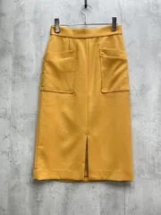 N. エヌ ナチュラルビューティーベーシック フロントポケットタイト スカート sizeM/イエロー ■◇レディース