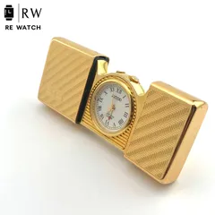 【中古】Zippo X MFG.CO. ゴールド ヘリンボーン 時計のサムネイル