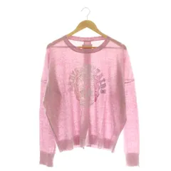 ザディグ エ ヴォルテール ZADIG & VOLTAIRE ニット セーター プルオーバー 長袖 薄手 ロゴ ビジュー カシミヤ100% M ピンク マルチカラー /CX ■GY