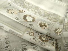 ヴィンテージ アンティーク 汕頭刺繍 大型テーブルクロス 円形 - メルカリ