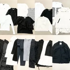 ★ モノトーン ブラック ホワイト 23点 まとめ ADAM ET ROPE STUDIOUS レディース トップス ボトムス ワンピ アウター サイズMIX 卸 現状品