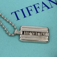 鏡面美品】ティファニー アトラス ドックタグプレート ネックレス