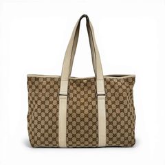 GUCCI グッチ GGキャンバス レザー ベルト トートバッグ 保存袋付