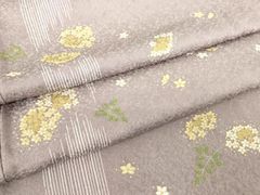 本日限り値下 新品未使用 西陣織 正絹 夏用帯 長絹 袋帯 水草文様 