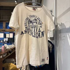 【東あずま店　併売品】　Geronimo　ジェロニモ　アメリカ　USA　Tシャツ　ホワイト　白 シロ　WHITE　総柄　レディース　ladies　Mサイズ 38 9号　お呼ばれ　デート　オフィスカジュアル　食事会