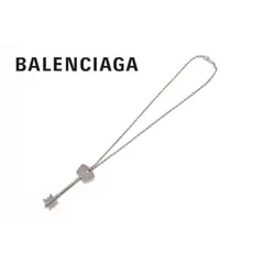 BALENCIAGA バレンシアガ シルバー アクセ アクセサリー 流行り ネックレス BB Key Necklace Balenciaga 金具 キー 鍵 本物 新品 未使用品 正規品のサムネイル