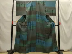 平和屋着物●極上　キモノデザイナー　斉藤上太郎　両面　六通柄袋帯　市松文様　金糸　逸品　DZAB3105kh6 平和屋本店○極上 キモノデザイナー 斉藤上太郎 六通柄袋帯 網目に鳥