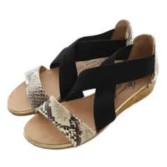 ガイモ GAIMO エラスティックエスパドリーユサンダル 35 白 ホワイト 黒 ブラック /SS ■OS