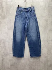 UNIQLO ユニクロ ワイド デニムパンツ size23/青  ■■メンズ