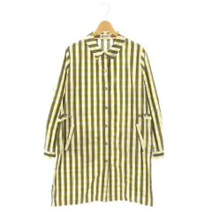 ピッコーネ PICONE ロングシャツ ストライプ チェック 40 イエロー ブラック /DF ■ECD003のサムネイル