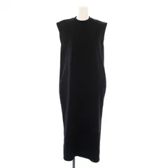 マッキントッシュ MACKINTOSH ノースリーブワンピース ミモレ ロング ストレッチ 無地 サイドスリット 6 黒 ブラック L241MW1032JEMD /BBのサムネイル