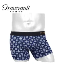 新品 未使用 Gravevault グレイブボールト 下着 【SALE】グレイブお買い得シリーズ3 メンズ ショート ボクサーパンツ 519066 Botanivalネイビーのサムネイル