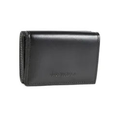 BALENCIAGA バレンシアガ 三つ折り財布 664037 23VMY 1081 ユニセックス ブラック 黒 ギフト クリスマスのサムネイル