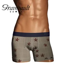新品 未使用 Gravevault グレイブボールト 下着 【SALE】グレイブお買い得シリーズ4 メンズ ショート ボクサーパンツ 519067 TIMELESSブラウンスターのサムネイル
