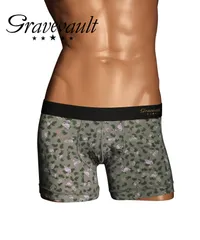 新品 未使用 Gravevault グレイブボールト 下着 【SALE】グレイブお買い得シリーズ4 メンズ ショート ボクサーパンツ 519067 PinkFlamingoグレーのサムネイル