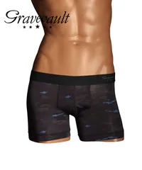 新品 未使用 Gravevault グレイブボールト 下着 【SALE】グレイブお買い得シリーズ4 メンズ ショート ボクサーパンツ 519067 Oscarブルーのサムネイル