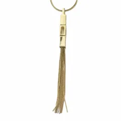 スワロフスキー SWAROVSKI ネックレス アクセサリー ペンダント フリンジ ラインストーン ゴールド色 ■GY18 /MQ