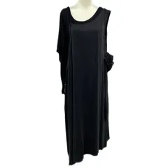 yohjiyamamoto(ヨウジヤマモト) ワンピース サイズ2 M レディース美品  - 黒 変形袖/マキシ丈のサムネイル