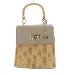 Her lip to ハーリップトゥ Vegan Leather-Trimmed Mini Tote バッグ かごバッグ ハンドバッグ ワンハンドル グレー /YO16