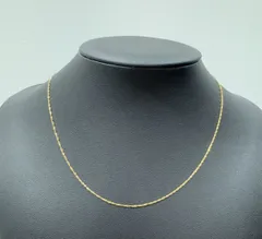 K18 イタリア製 約0.8g スクリューチェーンネックレス 約39.5㎝(アジャスター約3㎝)  S1101