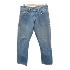 リーバイス Levi's 505 デニムパンツ ジーンズ ストレートパンツ ロング丈 32 ライトブルー ウォッシュ加工 /SY56 ■GY61