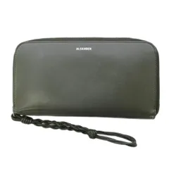 ジルサンダー JIL SANDER 長財布 ロングウォレットラウンドファスナー ロゴ ワンポイント レザー  カーキ /BB ■OHのサムネイル