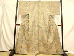 平和屋着物●本場大島紬　泥染め　地空　舞蝶文　久野織物謹製　証紙付き　正絹　逸品　CABE7185ut 平和屋着物○本場大島紬 泥染め 地空 舞蝶文 久野織物謹製 証紙付き