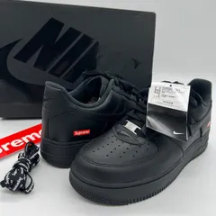 ナイキ×シュプリーム AIR FORCE 1 LOW SP レザースニーカー 黒 27.5cm
