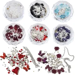 【特価商品】バタフライ ラインストーン チェーン ネイル用 おしゃれ DIY 立体 立体 ビーズ リボン diy手芸 ネイルアートパーツ パール 6ケース 3D ネイルデコパーツ ネイルパーツ 花 蝶々 LIKENNY