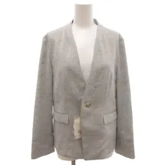 ロペピクニック ROPE Picnic ノーカラージャケット トップス 40 グレー 無地 長袖 ECF001 /KR ■ECF001