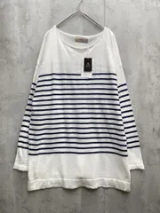訳あり新品 AZUL BY MOUSSY アズールバイマウジー ボートネック ボーダー ニット セーター sizeL/白 ◇■レディース