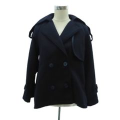 ⭐︎美品⭐︎ユニクロ+Jネイビー ダブルブレスト ピーコート - メルカリ