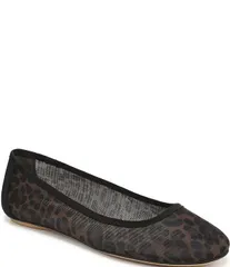 フランコサルト レディース シューズ パンプス プリント メッシュ Franco Sarto Christina 2 Leopard Print Mesh Ballet Flats Brown ブラウン