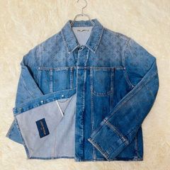 ルイヴィトン モノグラム ロゴ デニムジャケット Mサイズ 48 グレー