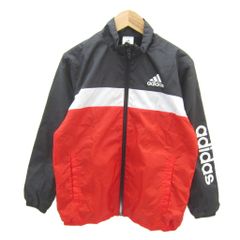 adidas ウィンドブレーカー ブルゾン 黒/赤/白 - メルカリ