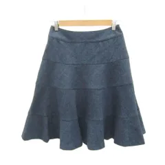 ミラショーン mila schon フレアスカート 40 L 紺 ネイビー 無地 ひざ丈 /YS33 ■GY58のサムネイル