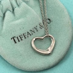 Tiffany ティファニー オープンハート ネックレス 22mm 付属品あり