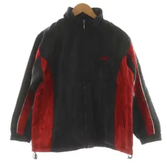 プーマ PUMA ジャケット アウター 裏地フリース 150 黒 ブラック 赤 レッド 長袖 スタンドカラー ジップアップ /RP ■GY58