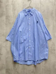 U.S. POLO ASSN ユーエスポロアッスン ストライプ ワンポイント刺繍 シャツ sizeS/白ｘ水色 ■◆ メンズ