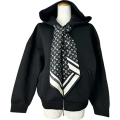 ルイ・ヴィトン LOUIS VUITTON モノグラムスカーフジップアップパーカー FTST90 ブラック シルク/レーヨン レディース パーカーのサムネイル