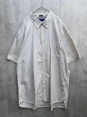 美品 TOMMY HILFIGER トミーヒルフィガー ストライプ 半袖 シャツ sizeXXL/黄ｘ青ｘ白 ■◆メンズ