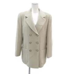 ダナパリ DANAPARIS Pコート ピーコート ミドル丈 ダブルブレスト ウール 9 ベージュ /SY22 ■GY58