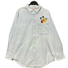 Disney ミッキーマウス バックプリント シャンブレーシャツM - メルカリ